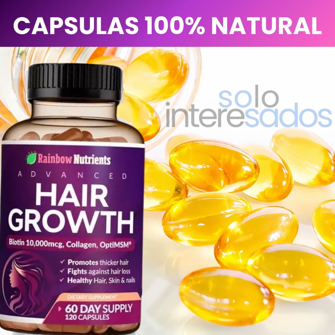 Biotina Hair Growth – Fortalece tu cabello y devolvéle su brillo natural (30 cápsulas)