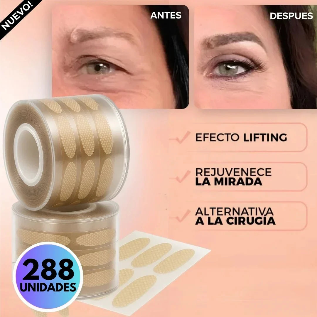 Cinta levanta párpados en instantes 288 unidades