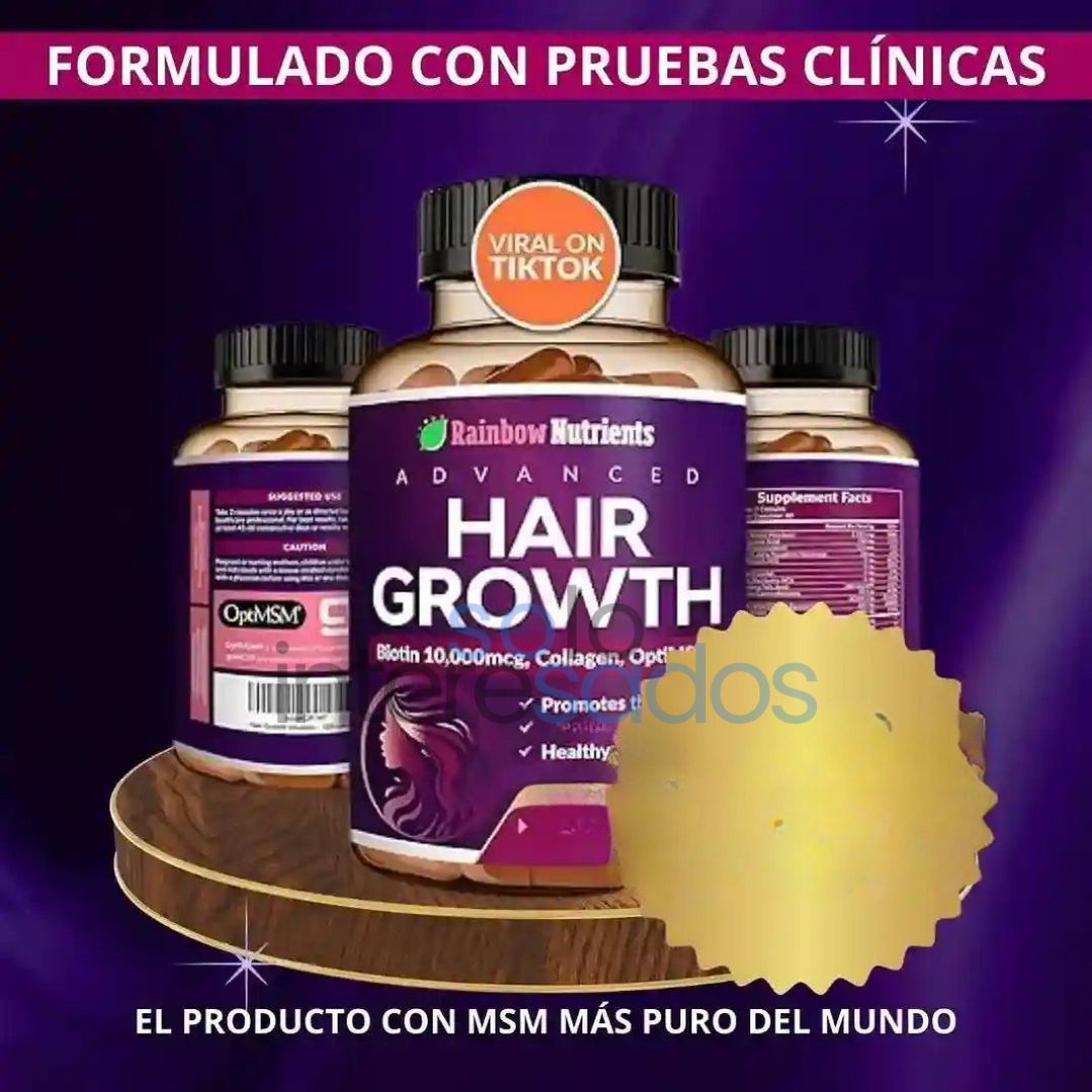 Biotina Hair Growth – Fortalece tu cabello y devolvéle su brillo natural (30 cápsulas)
