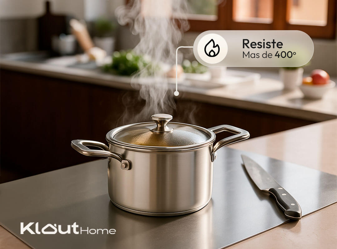 COMBO Tabla de picar acero inoxidable | Recoge Alimentos