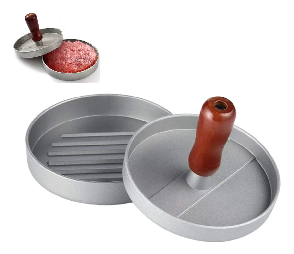3 MOLDES PARA HAMBURGUESAS - ANTIADHERENTE