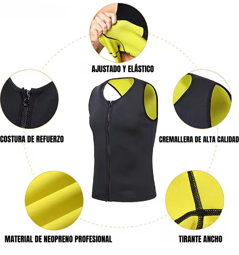 CHALECO ADELGAZANTE DEPORTIVO DE NEOPRENO PARA HOMBRE