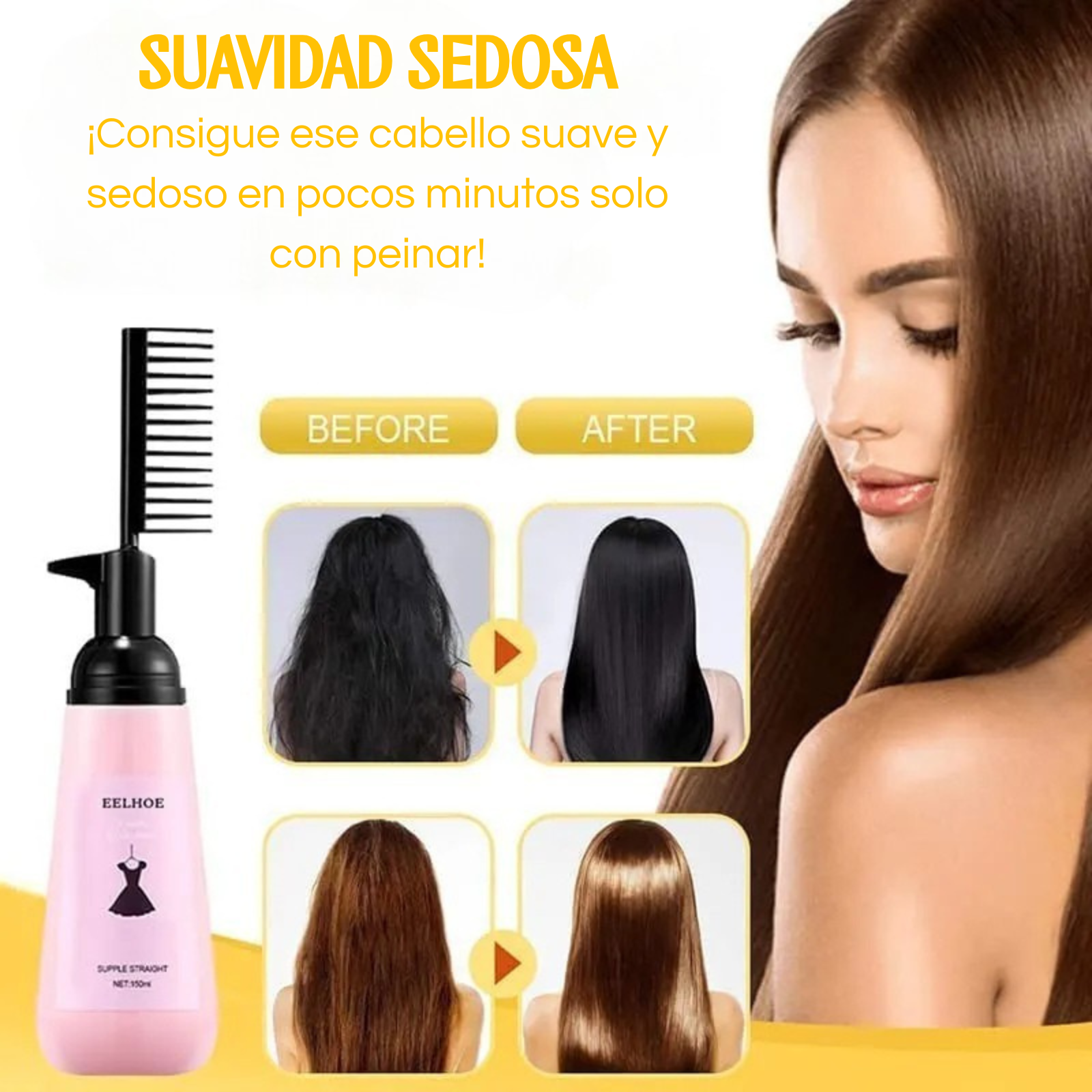 CREMA ALISADORA – CABELLO LISO Y BRILLANTE AL INSTANTE